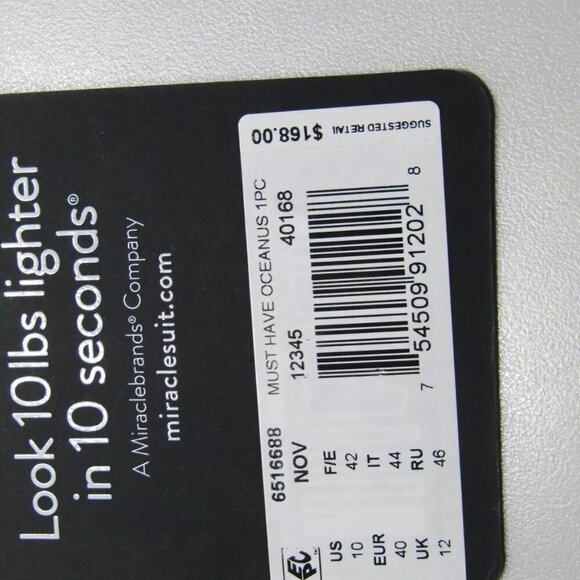 NEW MIRACLE SUIT Must Have Oceanus One Piece Swimsuit Green Size 10 - Picture 6 of 7